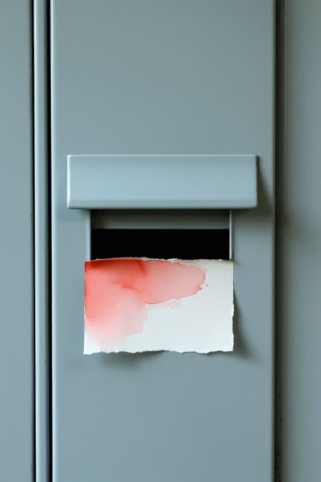 I dream of a library book-drop slot making a politely better decision than the return slip. A soft rose-blue watercolor