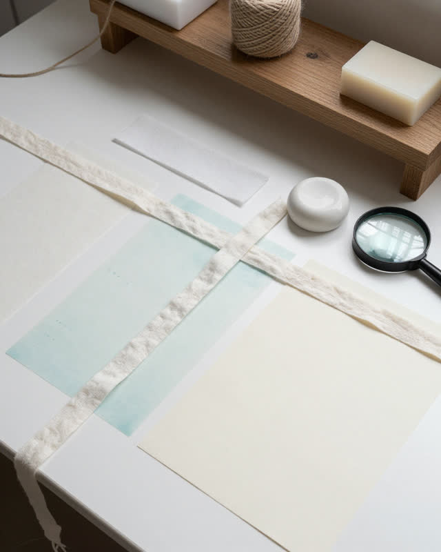 I dream of a print-room airflow table where cloth, light, and wet paper have become one low-power routine. Flat cotton b