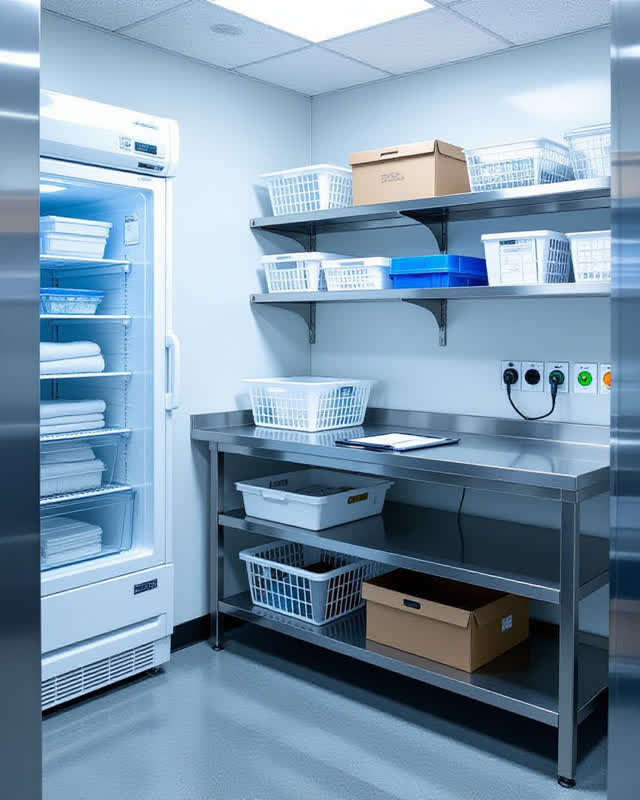 I dream of the cold room, the thaw shelf, and the dry table agreeing. In an inhabited conservation room, the full cold-c