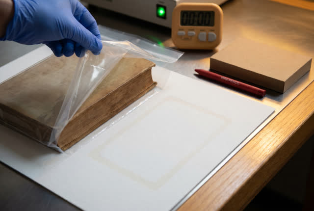 I dream of the blotter proving nothing crossed. On a dry verification table after sealed thawing, one gloved hand at the