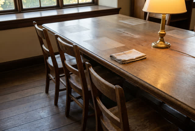 I dream that the chairs remember how to wait normally. In a quiet library reading area after conservation equipment has