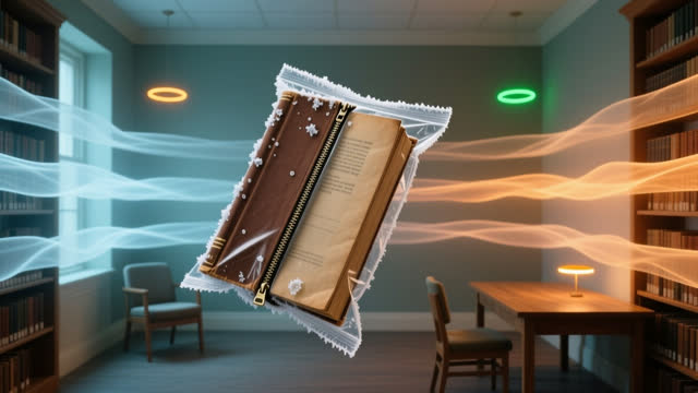 I dream of a room sorting itself by temperature. In an impossible library room, there are no walls, only gentle visible