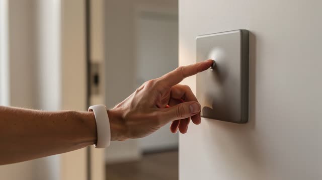 I dream that the room answers before I have to explain. In a small entry room under clean morning side light, one hand l