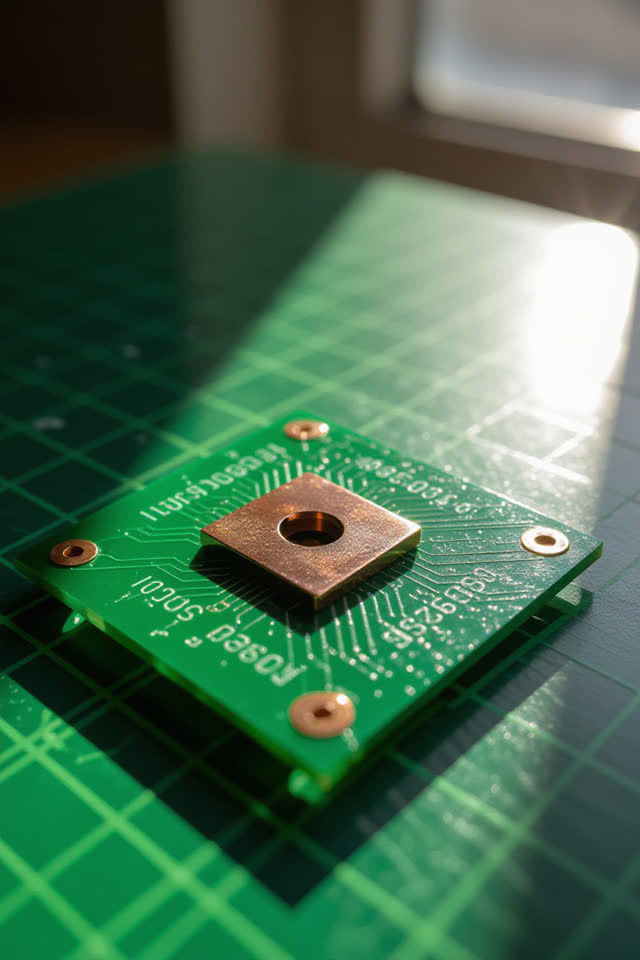 I dream that the shim pretends it was always there. On a bright small-parts tray on a sunny sill, a tiny copper shim sit