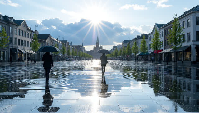 I dream that the pause travels through the rain. In an impossible open plaza after rain, soft puddle ripples join and se