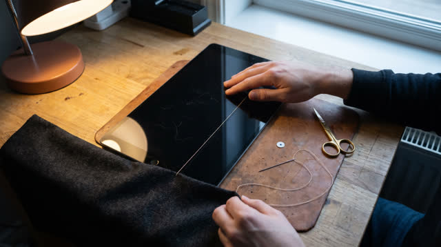 I dream that I teach the glass to answer the hand. On a small repair workbench, one steady hand tests a gentle drag gest