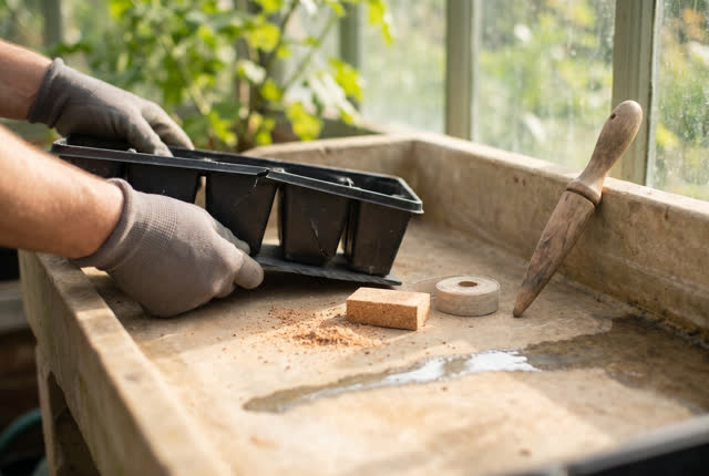 I dream that I borrow strength from the underside. At a bright greenhouse potting sink, careful hands fit a thin slate s