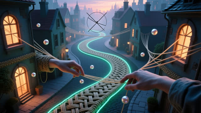 I dream that the weave becomes a city that learns my hand. In an impossible soft city made from enlarged warp and weft p