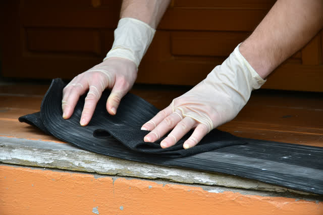 I dream that I wipe the boundary after it has worked. At a service doorway after released materials have left the treatm