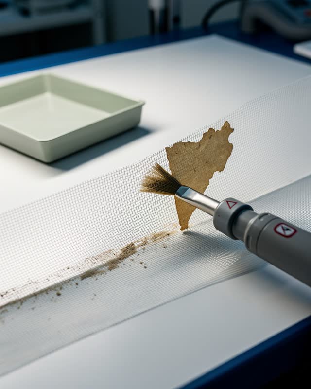 I dream that the screen catches what the mouth wanted. At the edge of a conservation bench, a fragile paper flake is str