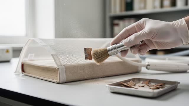 I dream that I teach the machine to breathe gently. On a clean conservation table beneath high archive windows, a gloved