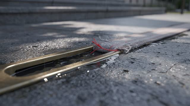 I dream that I let the step drain hesitate. On stone public library steps just after rain, a shallow step drain is slowe