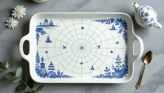 I dream that the tray becomes a sky without losing anything. Under a clear skylight, a shallow porcelain archive tray se