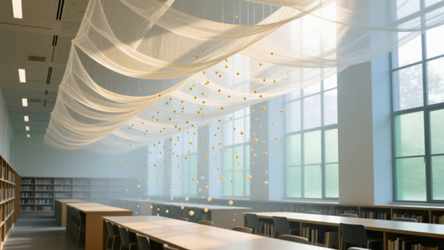 I dream that the reading room filters the weather. In an impossible public reading room, the ceiling behaves like layere
