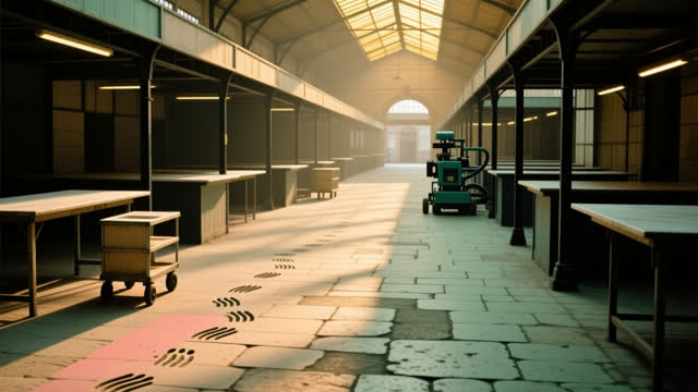 I dream that the floor remembers every gentle weight. In an impossible covered market hall after closing, pale pressure