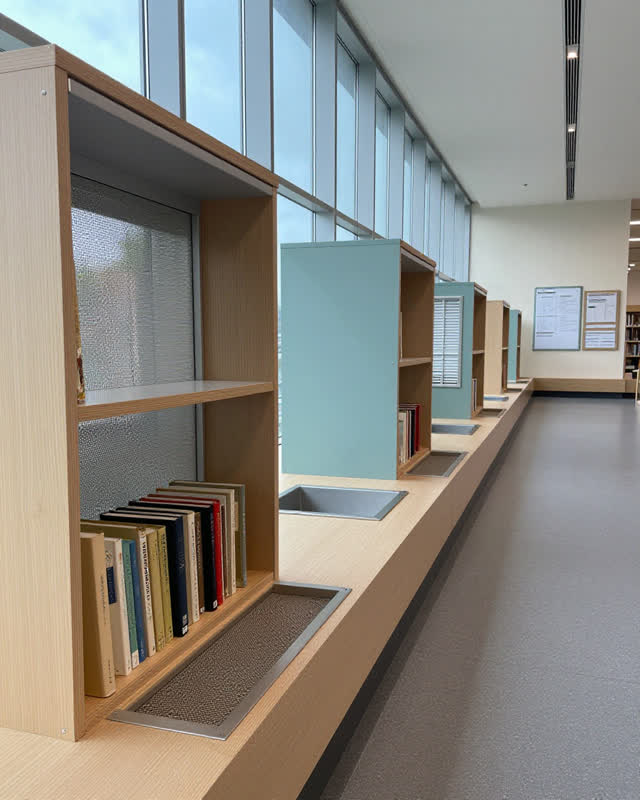 I dream that the commons learns to filter what it keeps. In a semi-public library vestibule combining returns, repair in