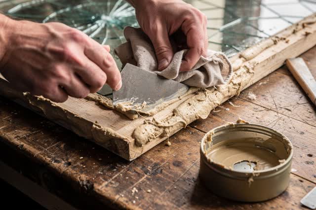 I dream that I reputty the window without sealing its mouth. At a carpentry-glazing bench for old public transom windows
