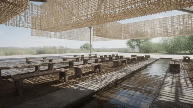 I dream that the shadows take attendance. In an impossible civic hall, low packed-earth thresholds, shallow water paths,