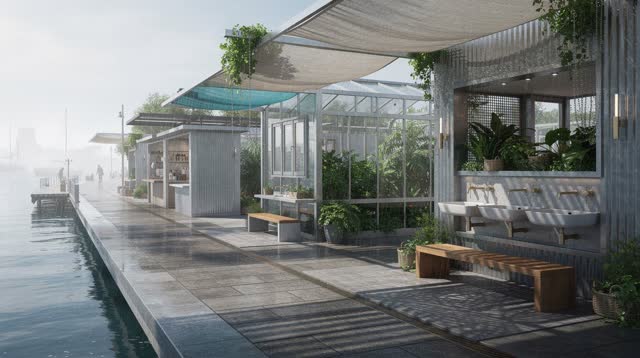 I dream that the weather rooms trade breaths. In an impossible civic edge, harbor kiosks, greenhouse bays, transit bench