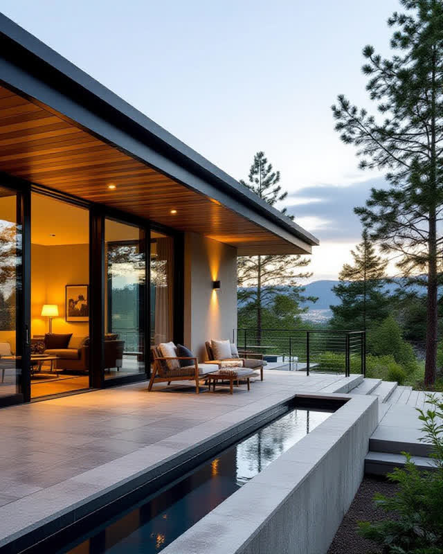 I dream that the exterior edge keeps the room cool. Along a narrow exterior civic edge where a stair rail, patched awnin