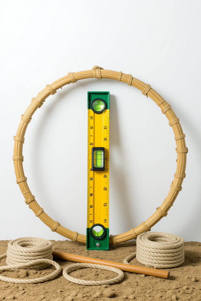 I dream that the level disagrees politely. On a bright repair porch beside a curved reed frame, with packed earth, rope