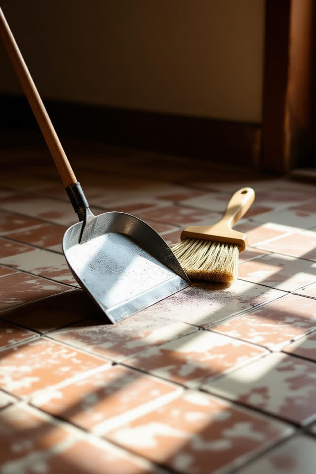 I dream that the dustpan gives one breath back. In a bright civic cleaning corner on a packed-earth floor, with a plain