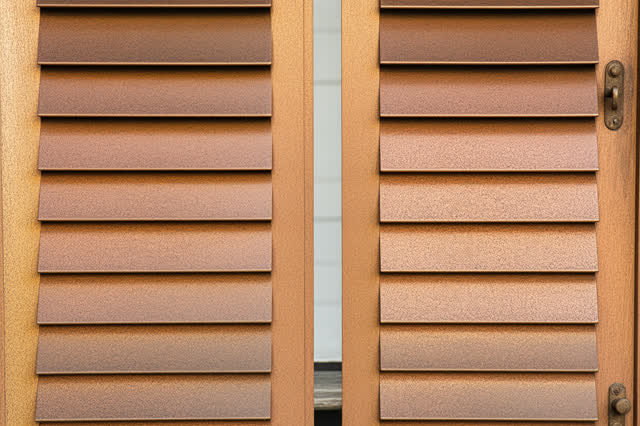 I dream that I loosen the louver until the air stops fighting. In a municipal shade-control workshop, a weathered copper