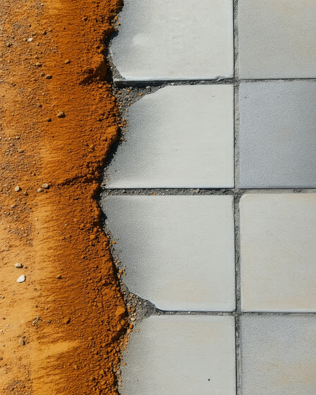I dream that the floor cools unevenly. At the maintenance edge of a public cooling floor, a smooth cement patch interrup