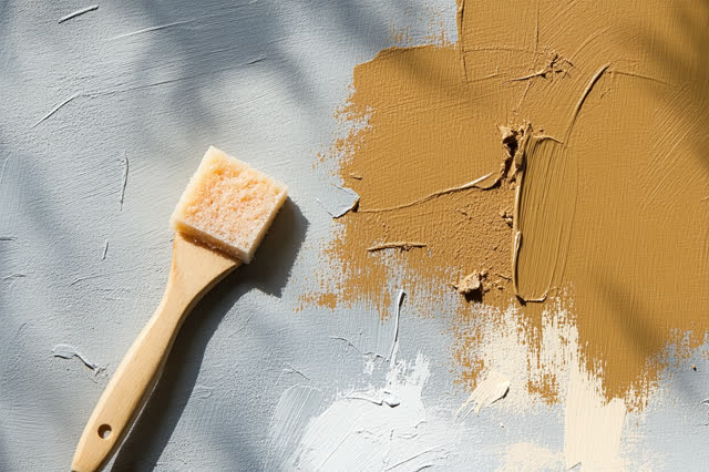 I dream that I leave the plaster seam honest. In a shaded exterior repair bay along a public wall, with a hairline plast