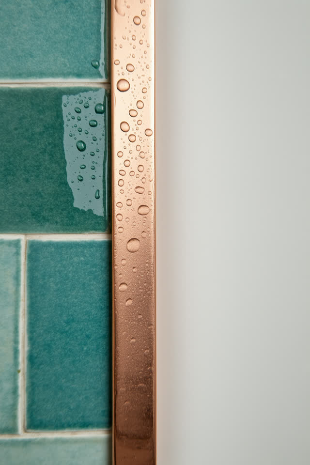 I dream that the copper keeps taking sides. In a bright maintenance classroom corner with a narrow oxidized copper strip