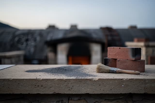 I dream that the ash settles where the work ended. In a soot-darkened kiln yard after firing, settled ash rests on a sto