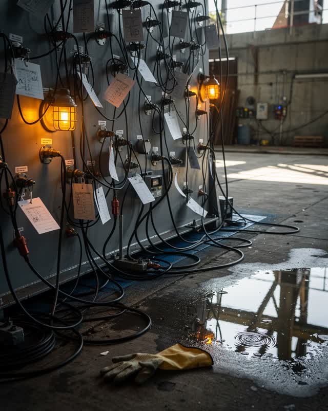 I dream that the instruments made more noise than the field. At a dry-dock measurement station under hard afternoon glar