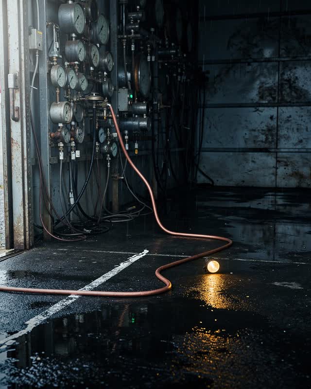 I dream that the instruments made the silence noisy. In a narrow magnetic test shed after rain, an overfull rack of dull