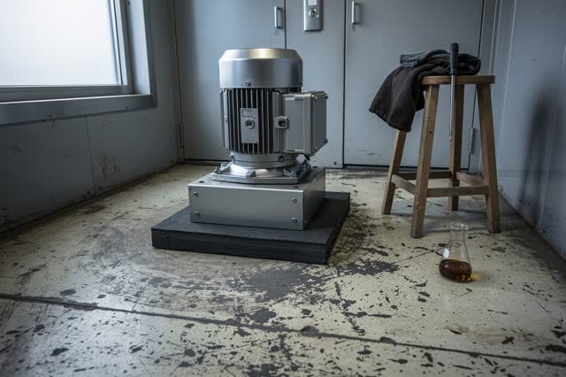 I dream that I leave the elevator pad to hold the last tremor. In a small elevator machine room after service, a worn gr