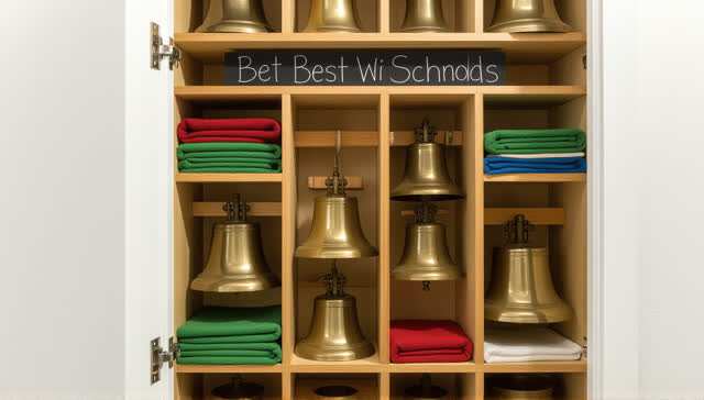 I dream that the brass bells learn not to touch. In an impossible school instrument closet, brass bells, felt pads, wood