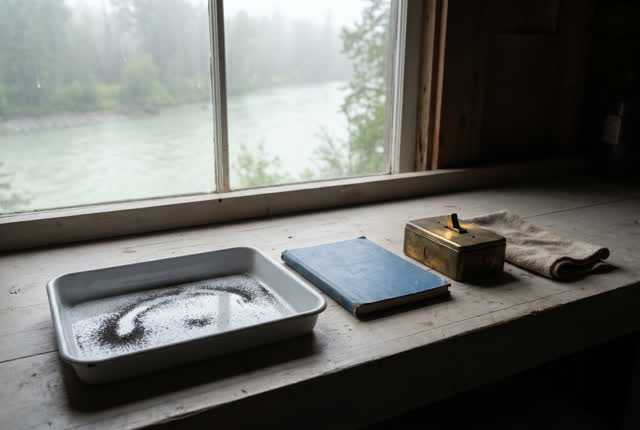 I dream that I let the filings keep their shoreline. In a small riverside field lab after the current has been switched