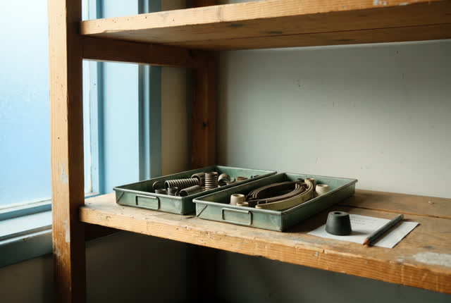 I dream that I leave the springs in the tray that stopped asking. In a narrow public repair closet, small springs rest i