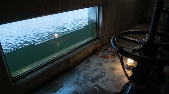 I dream that I believe the reservoir when the ripple holds still. In a municipal reservoir valve gallery, a long inspect