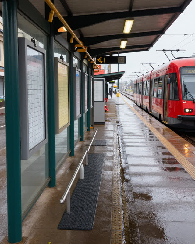 I dream that the tram depot teaches water, handrails, and timetables to rest together. In a tram depot service hall join